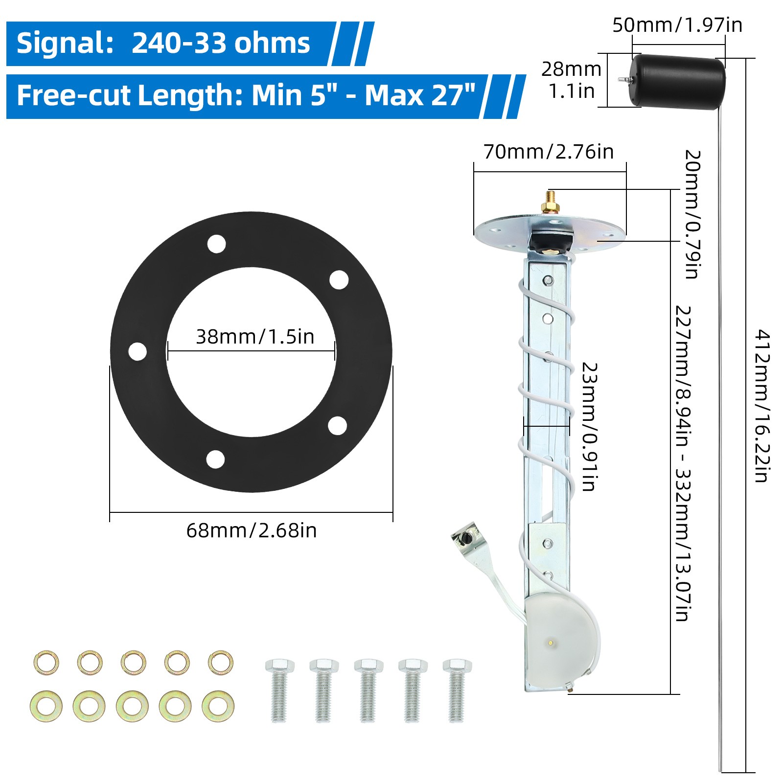 85mm GPS Speedometer 0-200MPH with Tachometer 0-8000RPM 4in 1 Gauge with Senders
