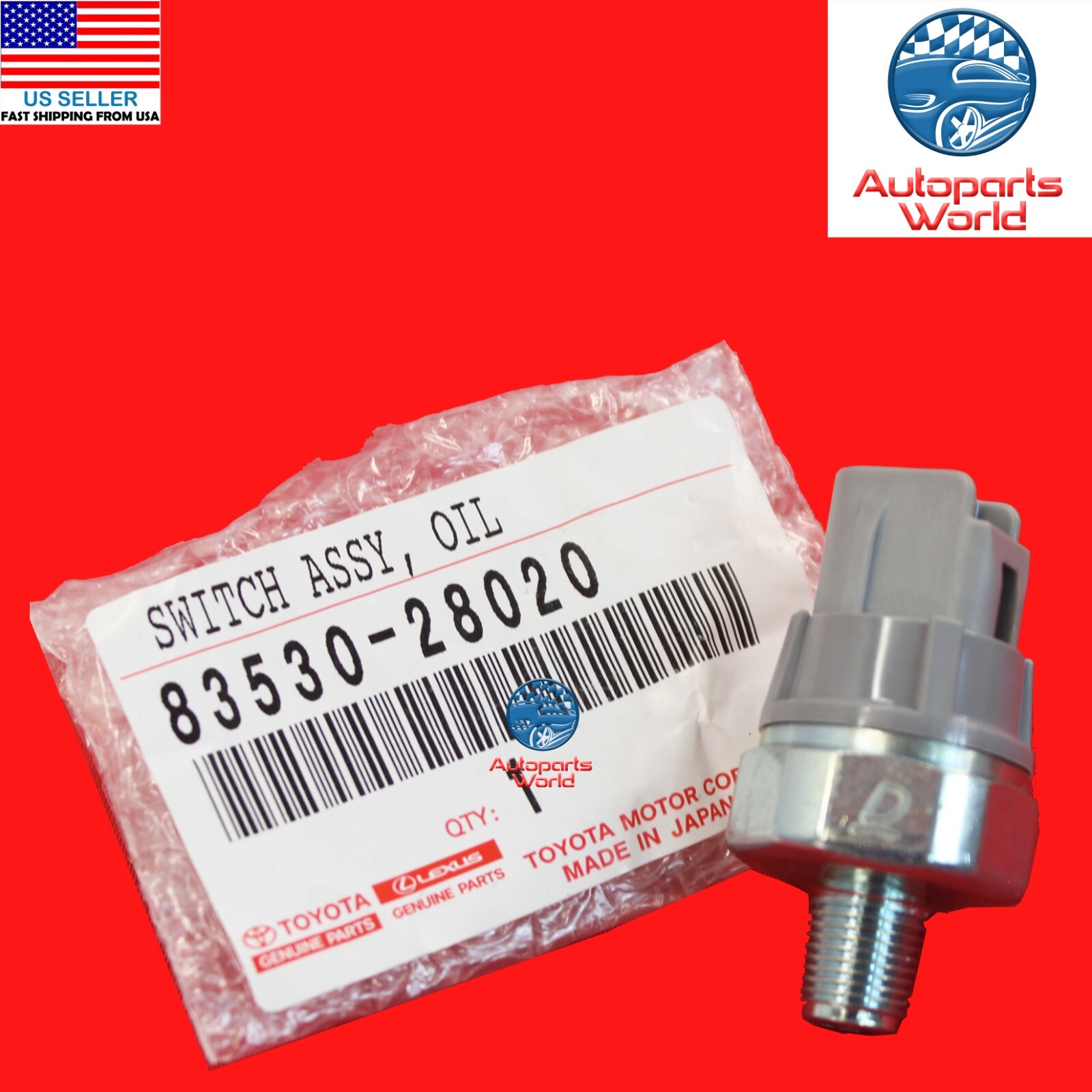 GENUINE OEM TOYOTA CAMRY LEXUS OIL PRESSURE SENDING UNIT 83530-28020 83530-0E010