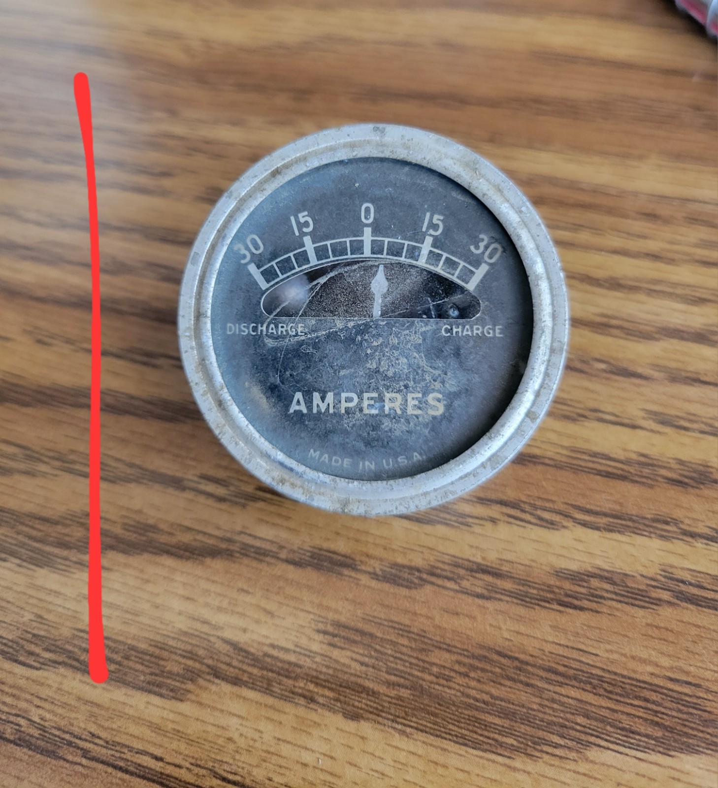 Vintage 1-3/4″ Amperes Gauge -30 to +30 Ford Model A / Ford Model T
