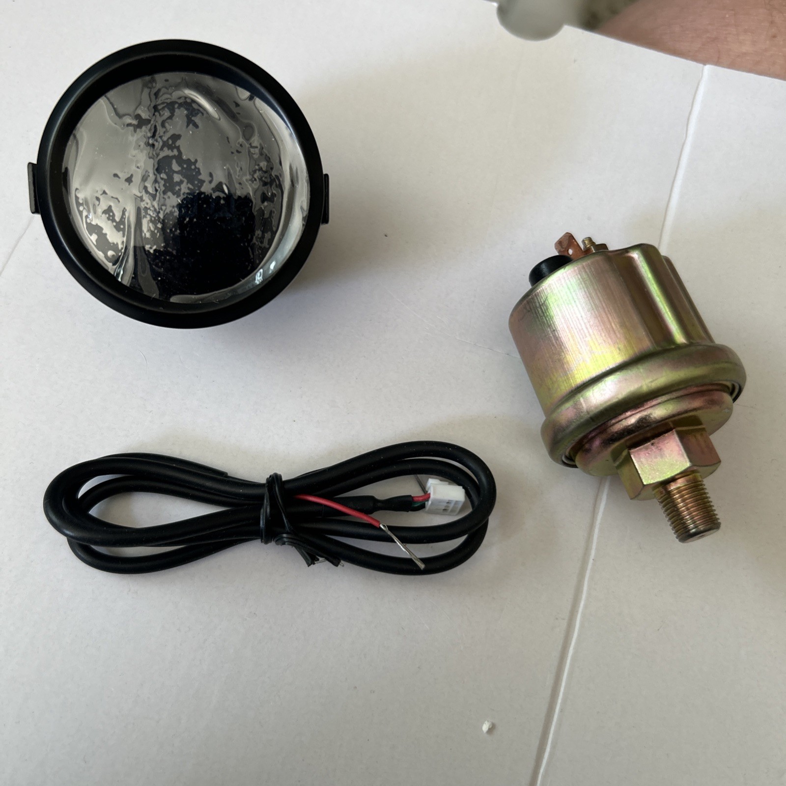 2 Inch Black Electric Oil Pressure Guage And Sending Unit Smoke Lens