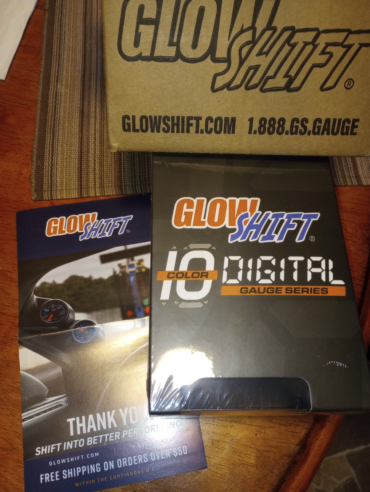 GlowShift Digital Engine Oil Temp Gauge Kit w/ Sensor Sending Unit, 10 Color