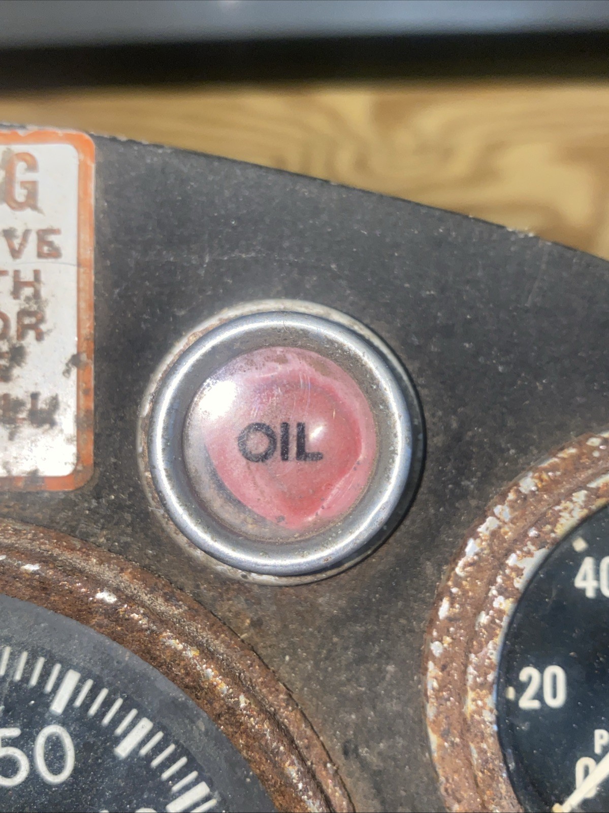 Rare Old Mack Truck Stewart Warner Dash Cluster Oil, Water, Fuel, Battery, Speed