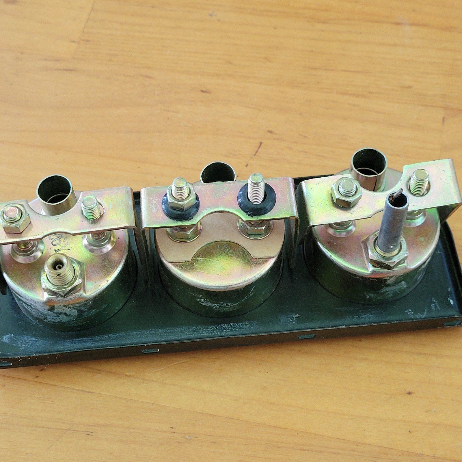 Vintage Equus 6075 Triple Micro Gauge Cluster Temp Amp Oil Pressure