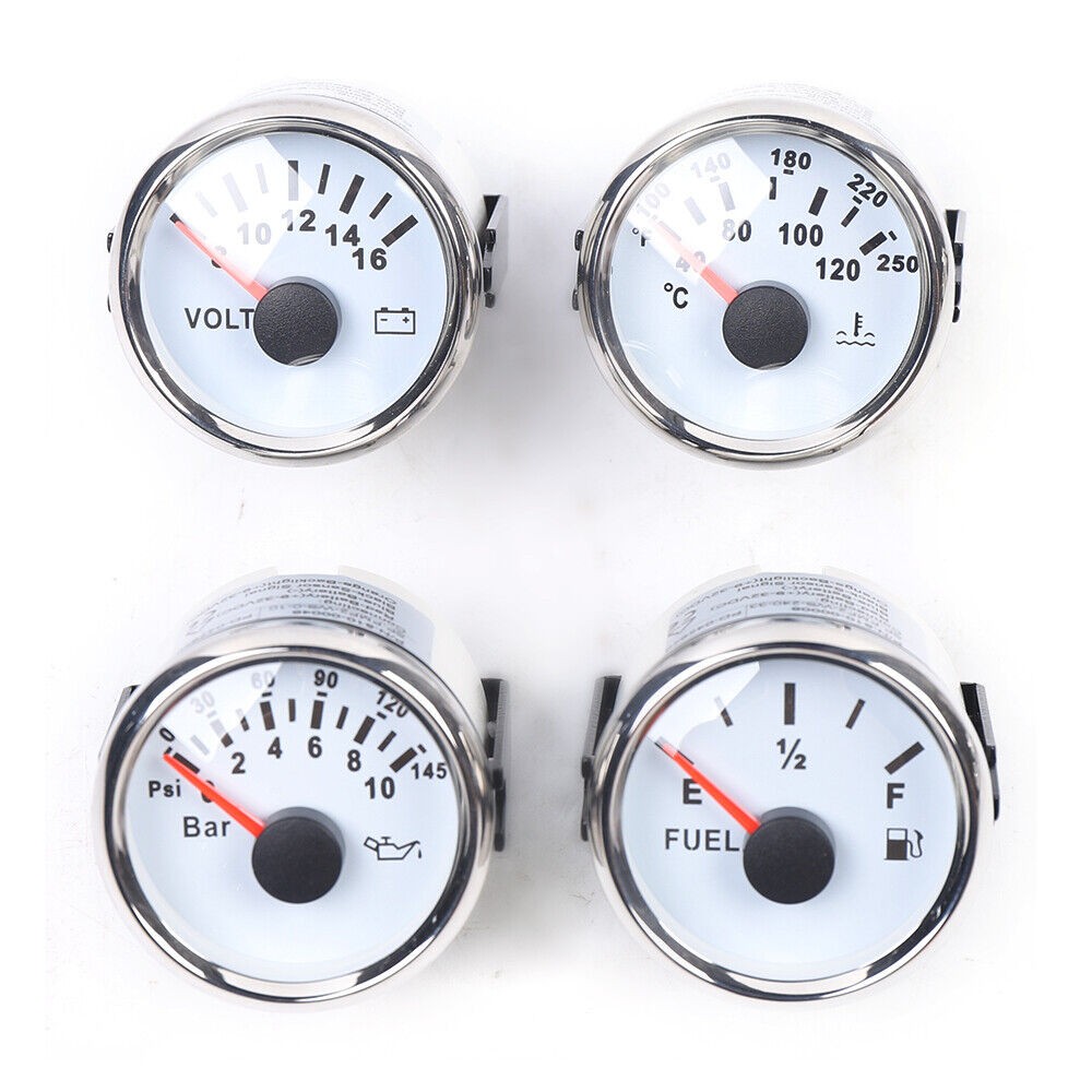 Universal 6 Gauge Kit GPS Speedometer Fit Car Marine Boat Truck Yacht Waterproof