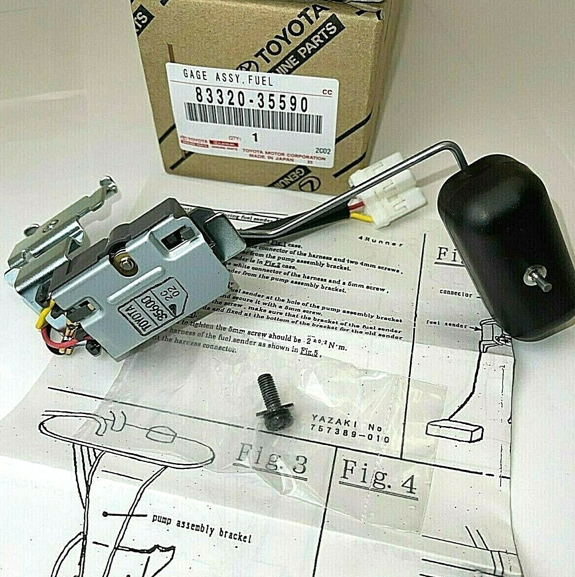 NEW OEM Genuine 1999 and 2000 4Runner fuel gage sending unit 83320-35590