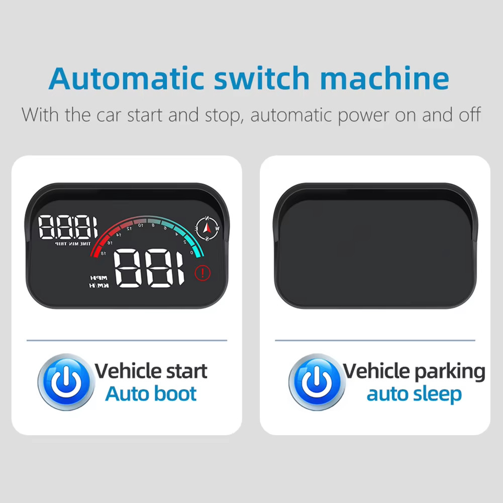 M22 Car HUD Head Up Display Universal Digital GPS Speedometer HD LCD Projection
