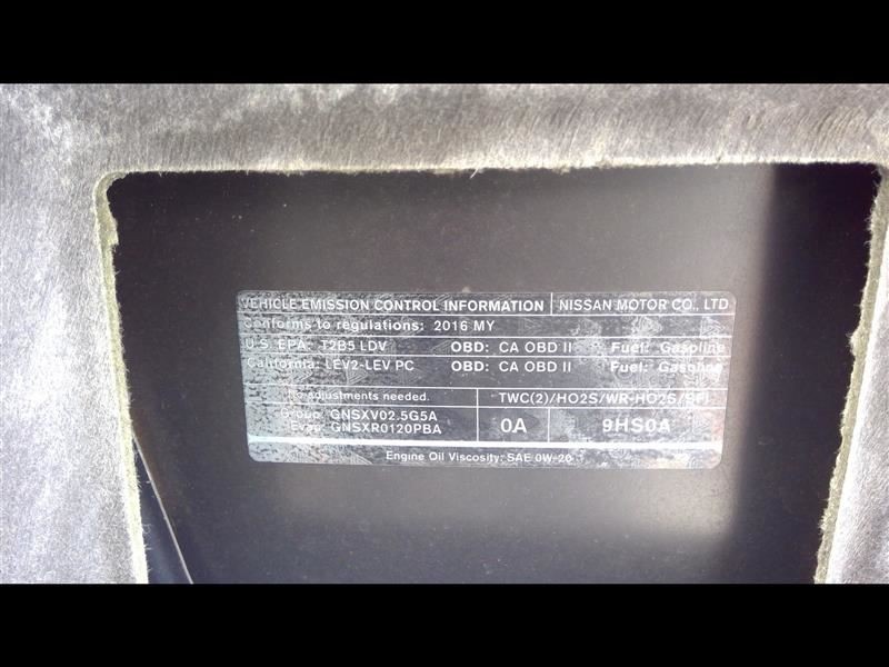 2016 2017 NISSAN ALTIMA Speedometer Cluster 4 Cylinder MPH Base 248109HS8A