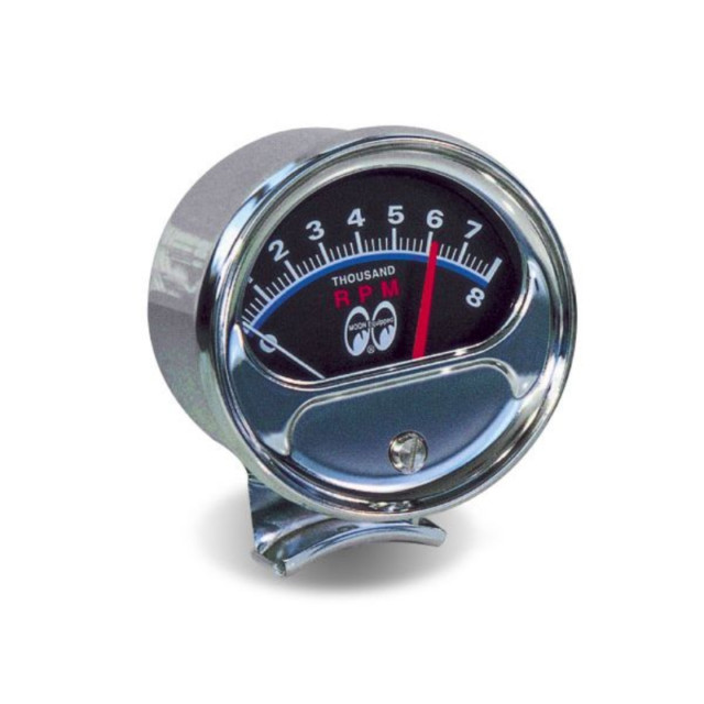Mooneyes Half Sweep Tachometer Rat ROD HOT ROD OLD SCHOOL VTG MPG5000TM