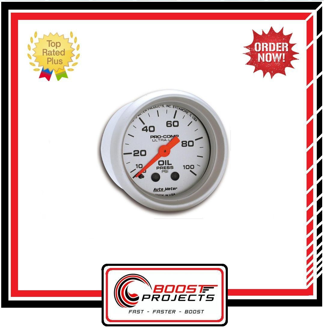 AutoMeter 2-1/16″ Ultra-Lite Analog Oil Pressure Gauge 0-100 PSI 4321