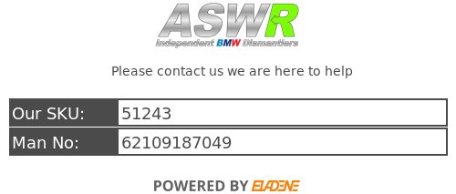 BMW E87 1 SERIES Speedo Clocks 62109187049