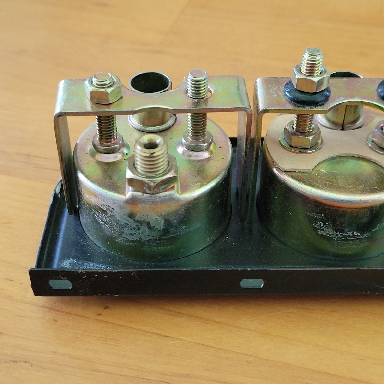 Vintage Equus 6075 Triple Micro Gauge Cluster Temp Amp Oil Pressure