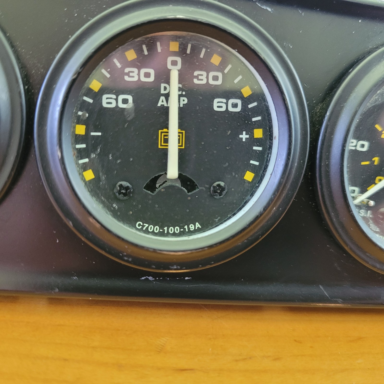 Vintage Equus 6075 Triple Micro Gauge Cluster Temp Amp Oil Pressure