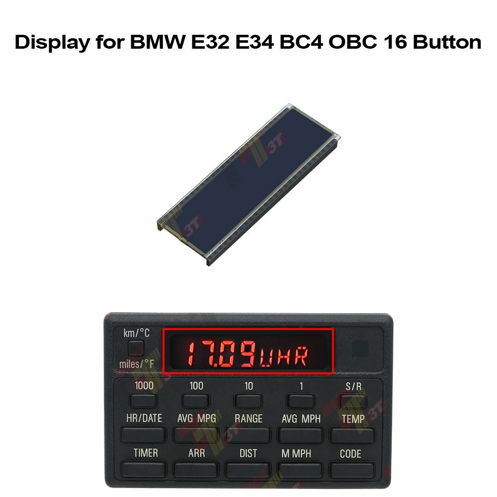 Display for BMW E32 7-Series, E34 5-Series On Board Computer OBC Clock