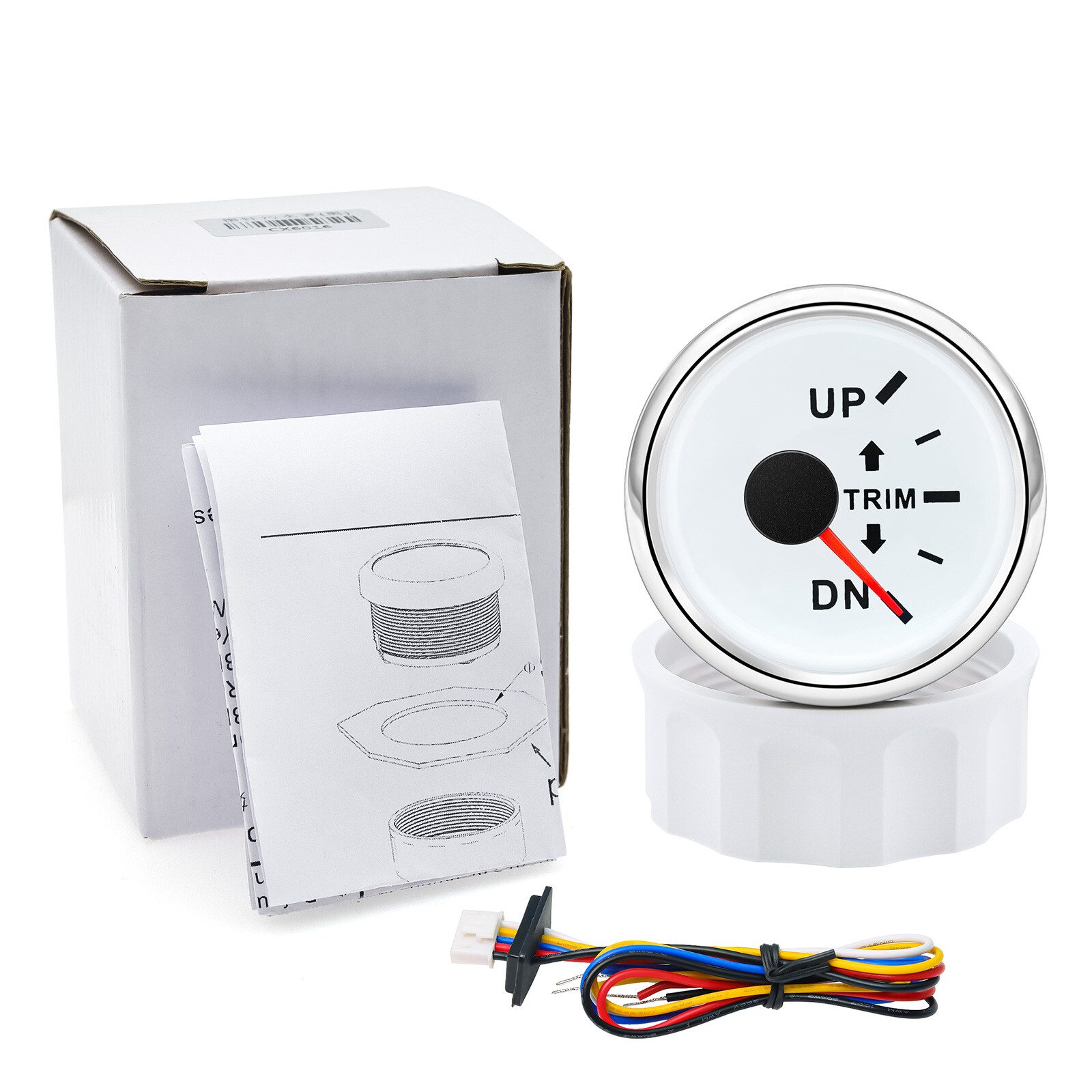 8 Gauge Set 85mm White GPS Speedometer 120MPH Tacho 8000RPM Gauge for Boat Car