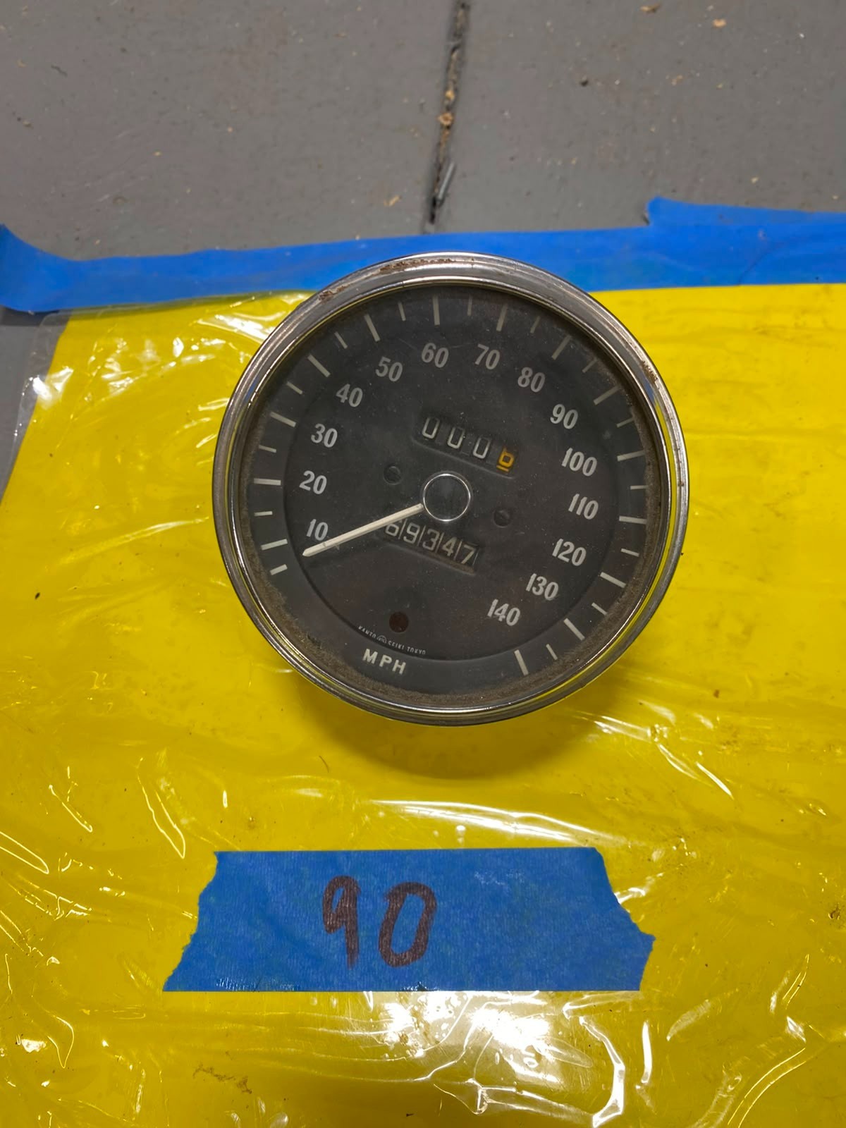 Datsun 2000 140 MPH gauge