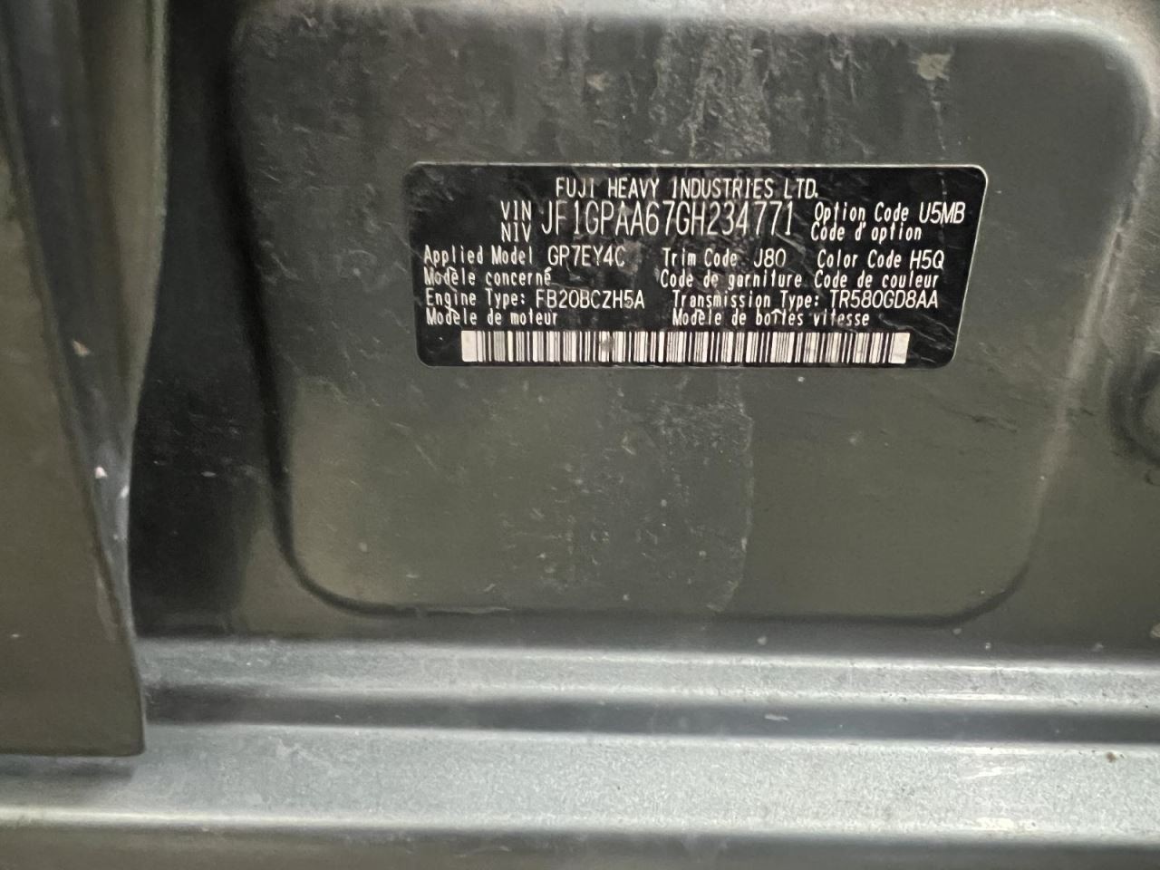 Speedometer Cluster MPH US Market CVT ID 85004FJ160 Fits 16 IMPREZA 233009