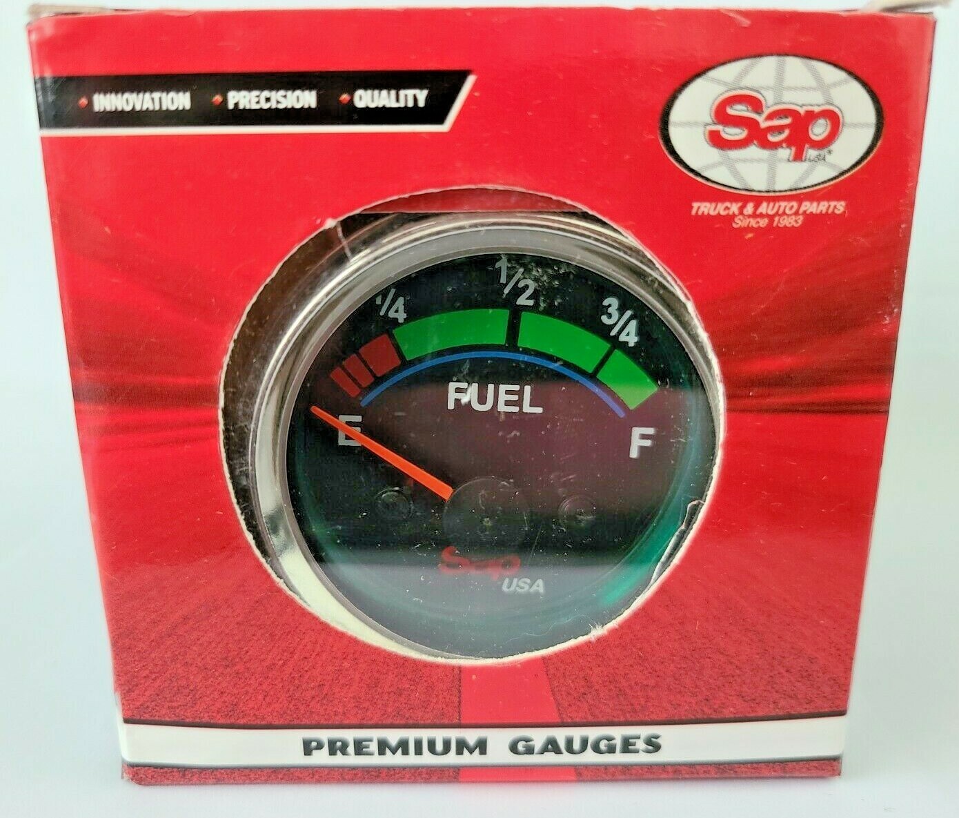 Fuel Gauge Black 2 Inch 52mm 12 Voltage 10-180 Ohms Car Boat Motor SAPF6741