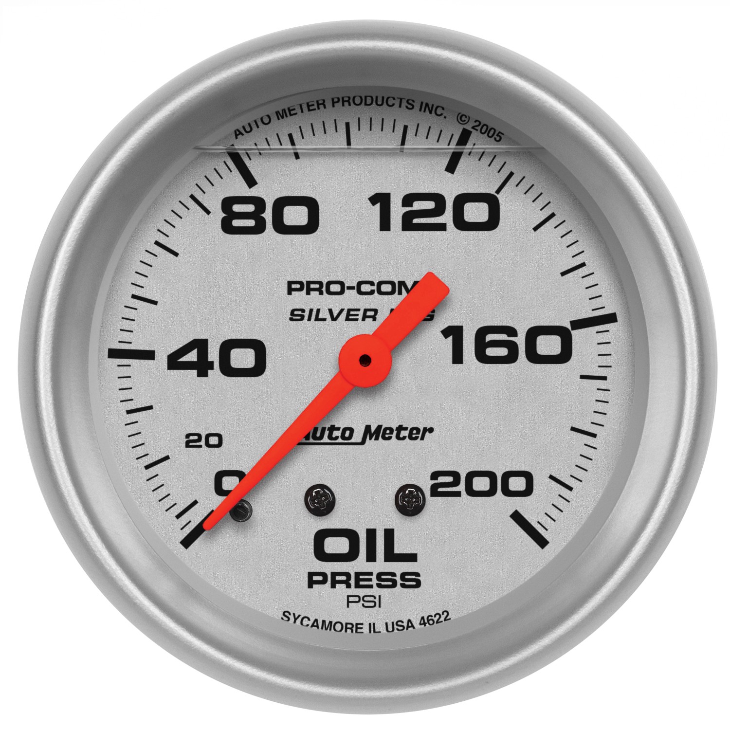 AutoMeter 4622 Ultra-Lite Mechanical Oil Pressure Gauge 0-200PSI 2-5/8″