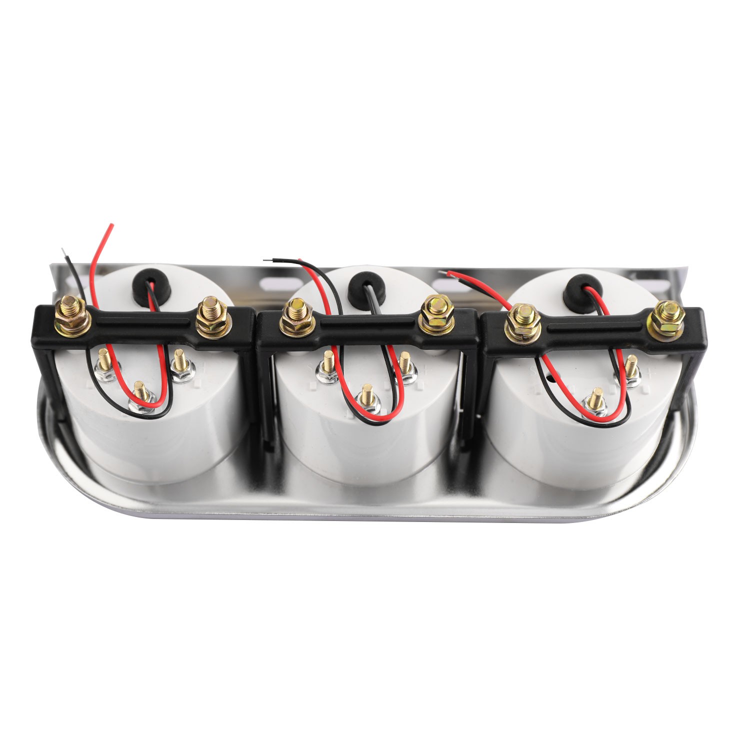 3 in1 52mm 2″ Chrome Car Triple Gauge Set Kit Amp Meter Water Temp Oil Pressure