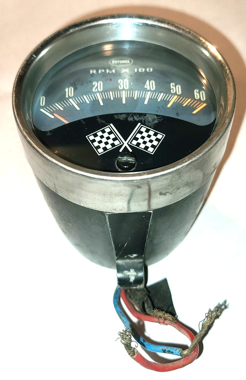 ROTUNDA GAUGE 6K RPM TACHOMETER VINTAGE CLASSIC PEDESTAL USED
