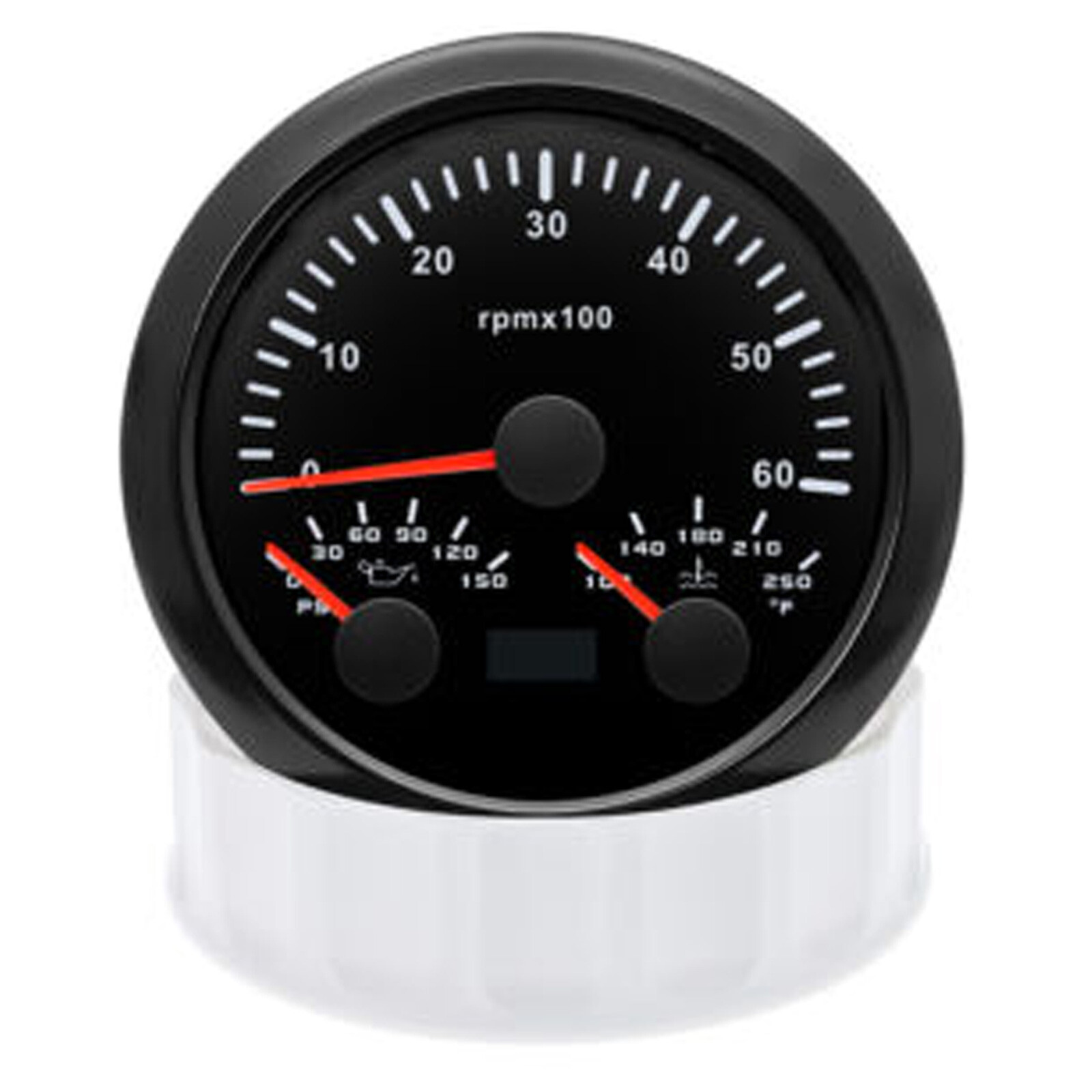 2 Gauge Set 85mm GPS Speedometer 120MPH W/Fuel/Volt 6000RPM/Tacho/Oil/Temp US
