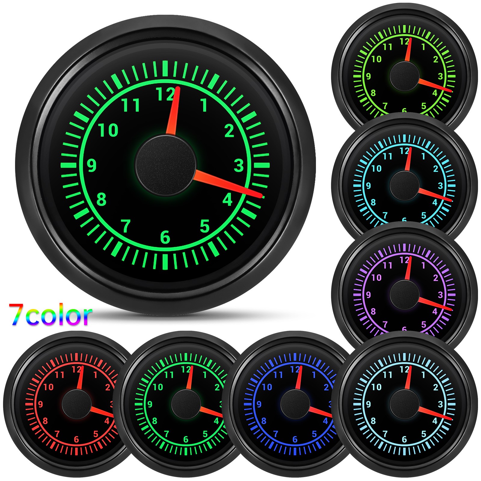 8 Gauge Set 85mm GPS Speedometer 160MPH Tacho 52mm Fuel/Volt/Oil/Temp/Trim/Clock