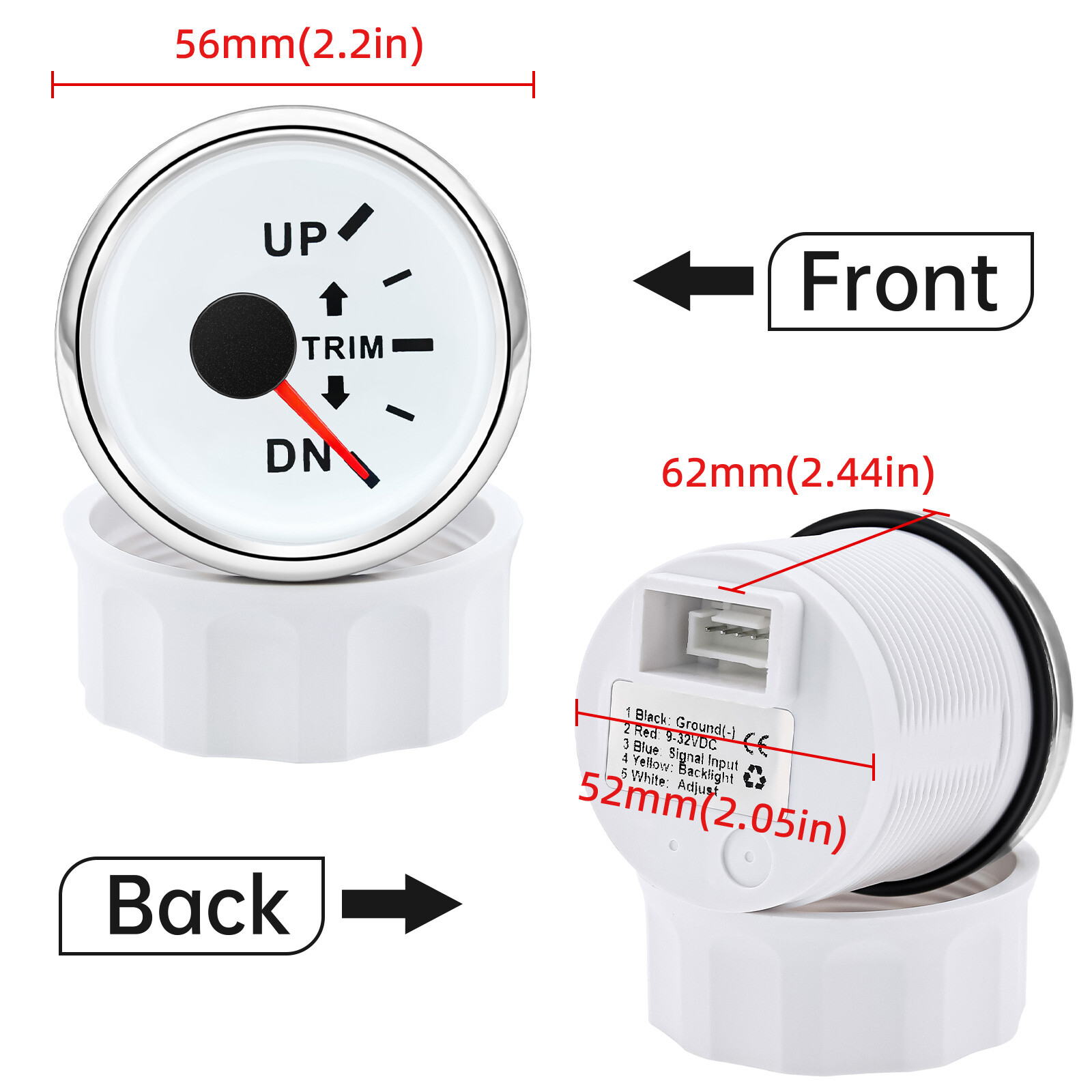 8 Gauge SET with Senders 85mm GPS Speedometer 0-80MPH Tacho Fuel/Volt/Oil/Temp..