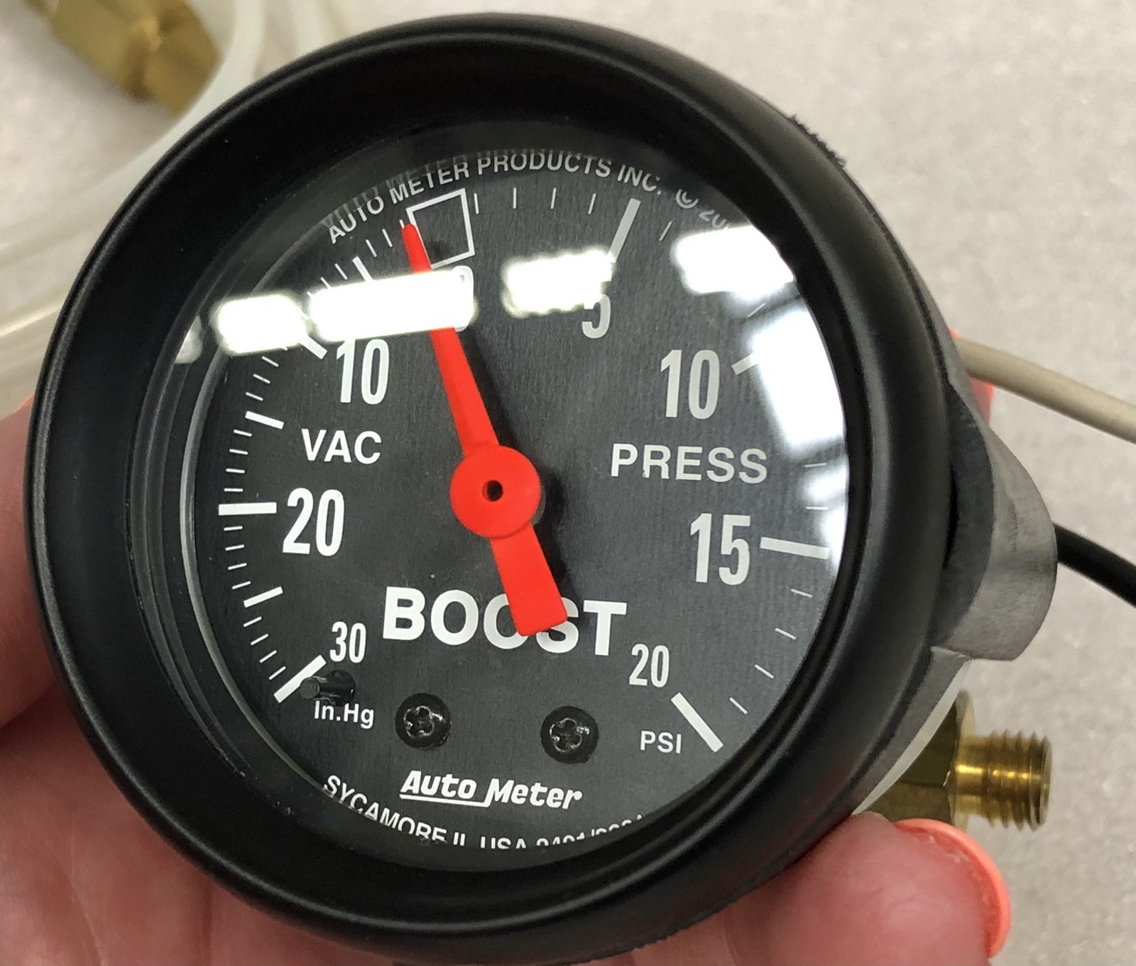 AutoMeter 2601 Z-Series Mechanical Boost/Vacuum Gauge 20 PSI, 2-1/16 in *NOS*