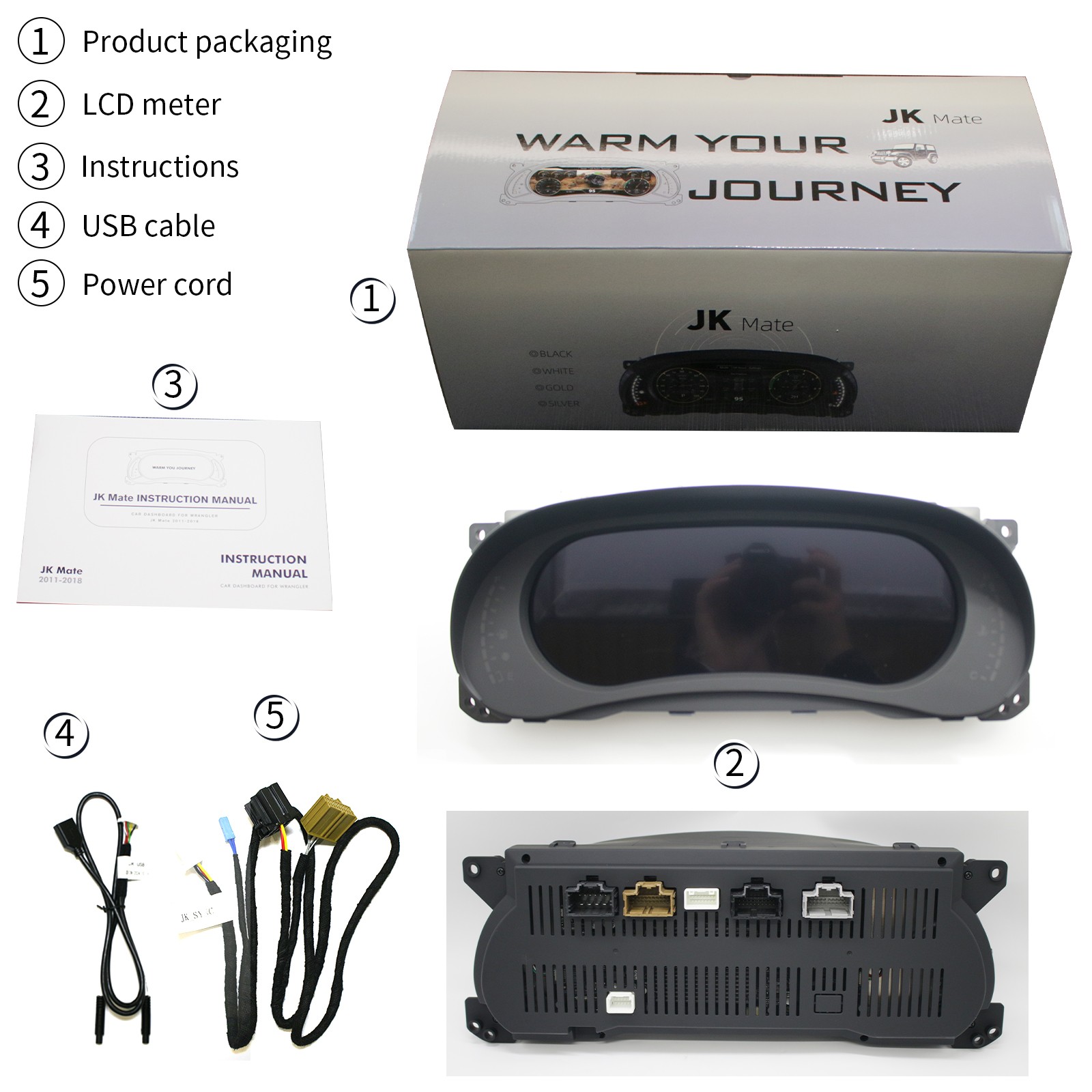 12.3inch For 2011 2012 2013 2014 2015 2016 2017 Jeep Wrangler Digital Dashboard