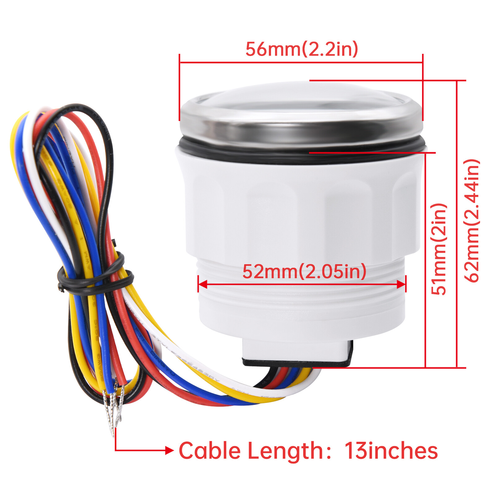 8 Gauge Set 85mm White GPS Speedometer 120MPH Tacho 8000RPM Gauge for Boat Car