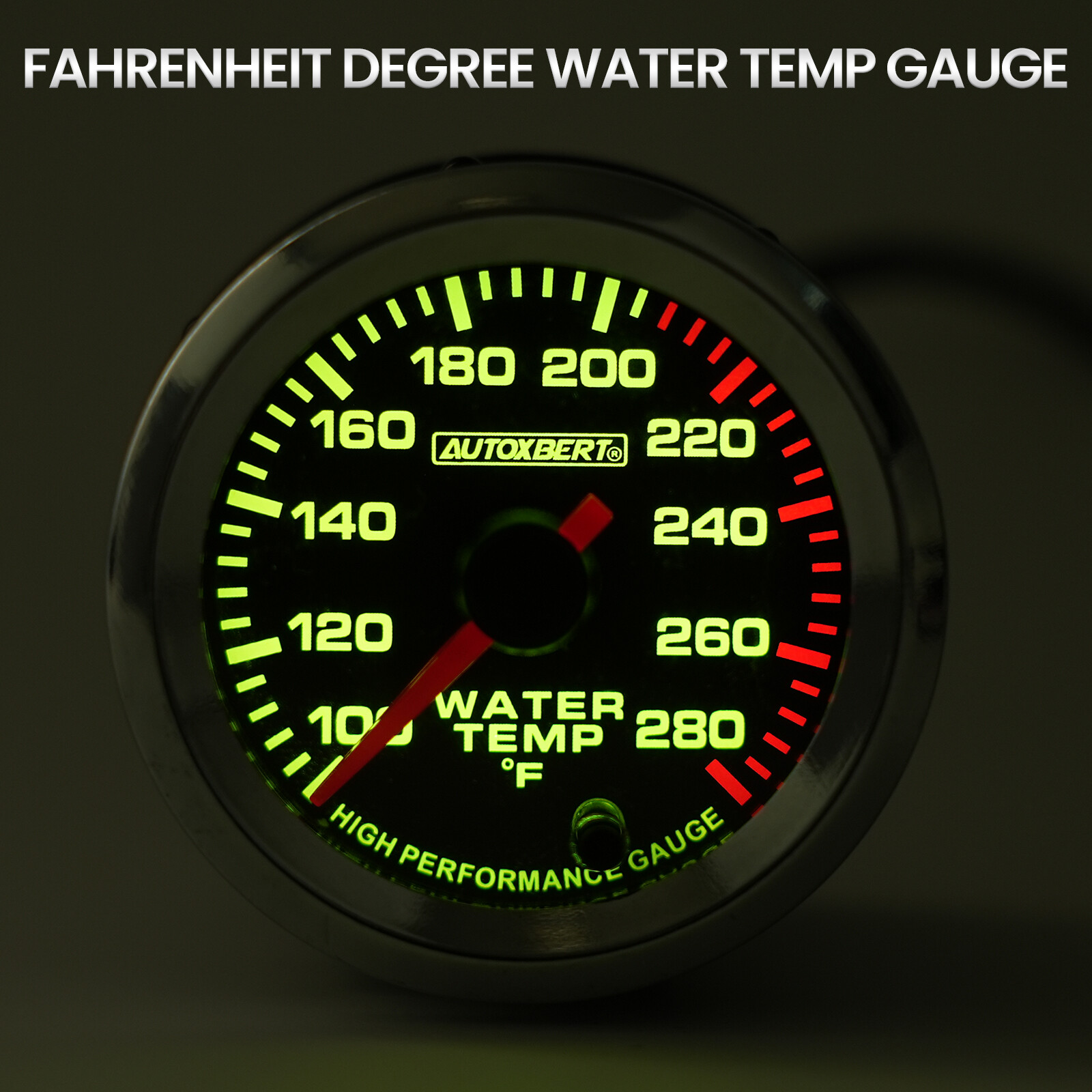 2 Inch 52mm Car Water Temperature Gauge 100-280℉ Temp Meter Sensor
