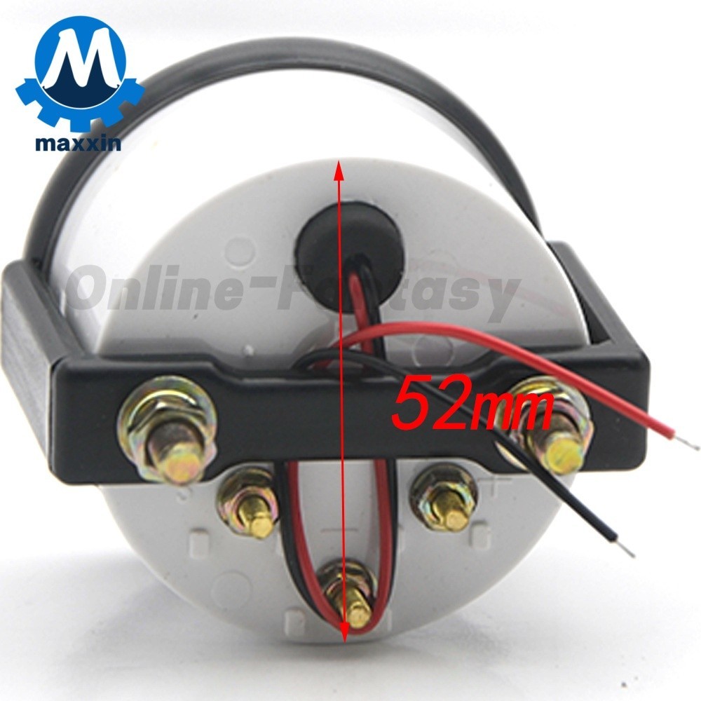 2″ 52MM Universal Mechanical White LED Car Auto Volt Voltage Gauge Meter 8V-16V