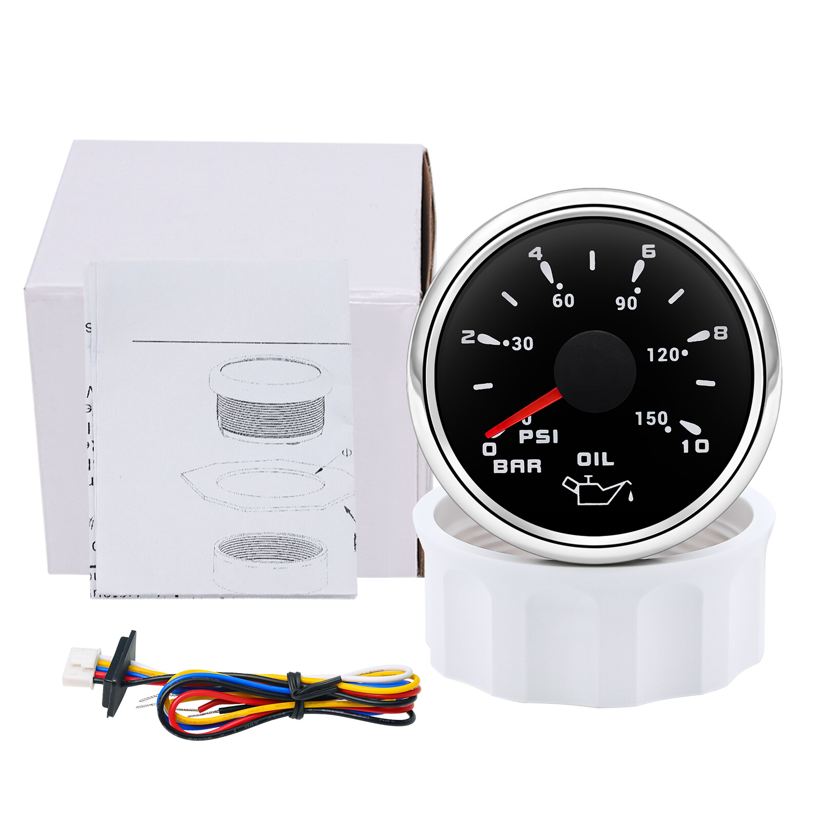 8 Gauge Set 85mm GPS Speedometer 120MPH&tacho 8000RPM Gauge for Boat Waterproof