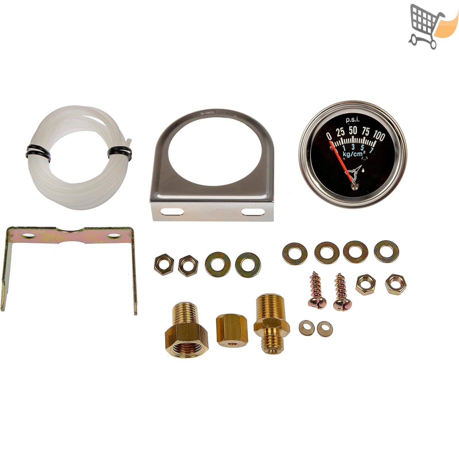 Oil Pressure Gauge Kit Universal Fit 2.63 Inch Easy Install Durable Repair