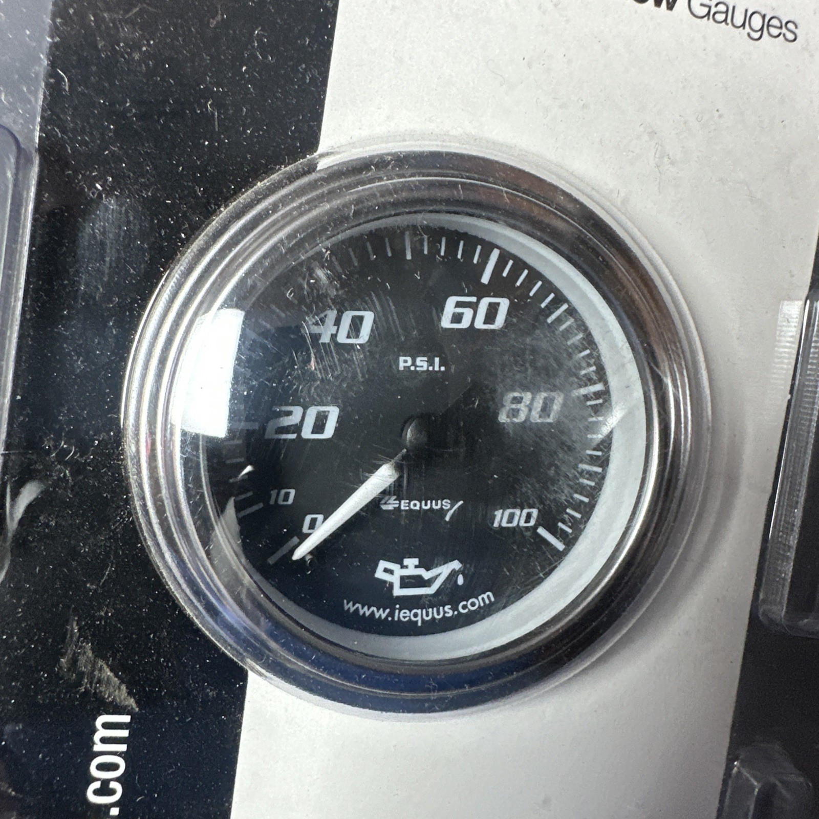 Equus Oil Pressure Gauge 7244 7000 Series 0-100 psi 2 in. Mechanical Full Sweep