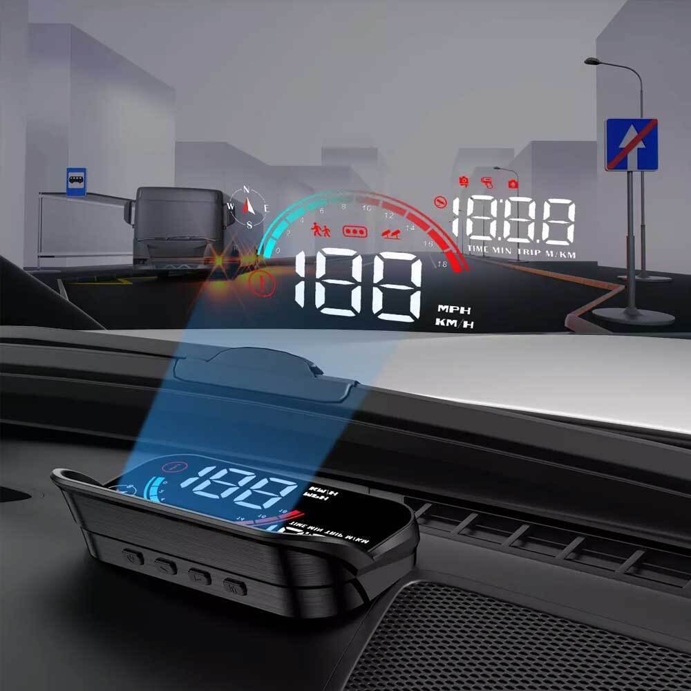 M22 Car HUD Head Up Display Universal Digital GPS Speedometer HD LCD Projection