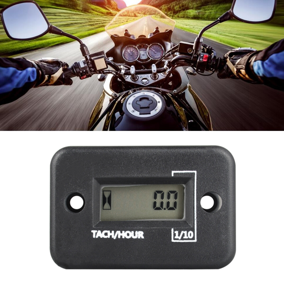 NEW Digital Tach Hour Meter Gas Engine Maintenance for 2 Stroke Engines IP67