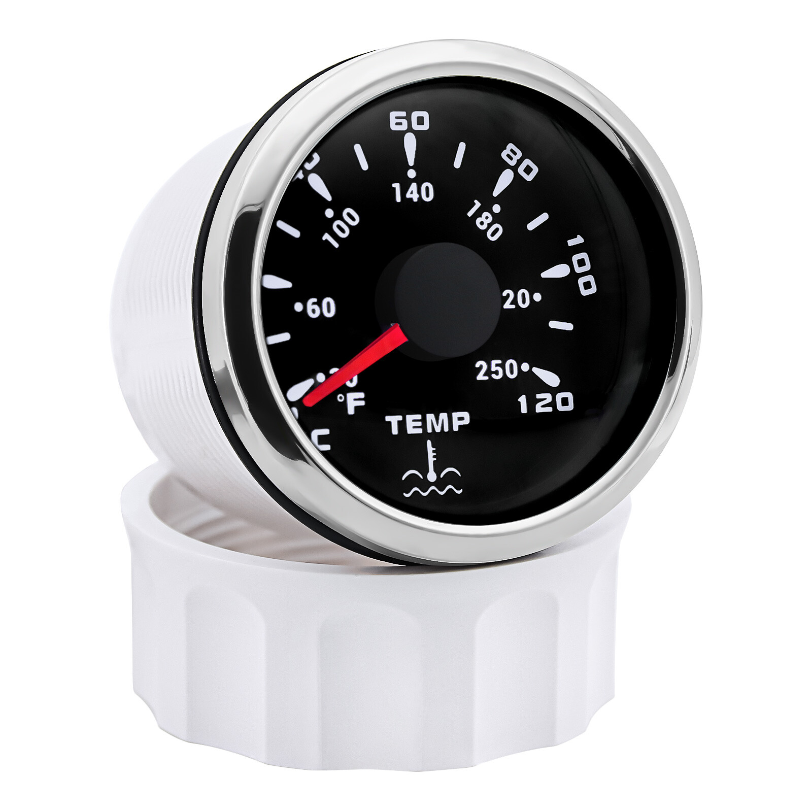 2″ 52mm Boat Water Temperature Gauge Temp Meter 40-120℃ 7 Colors for Car Truck