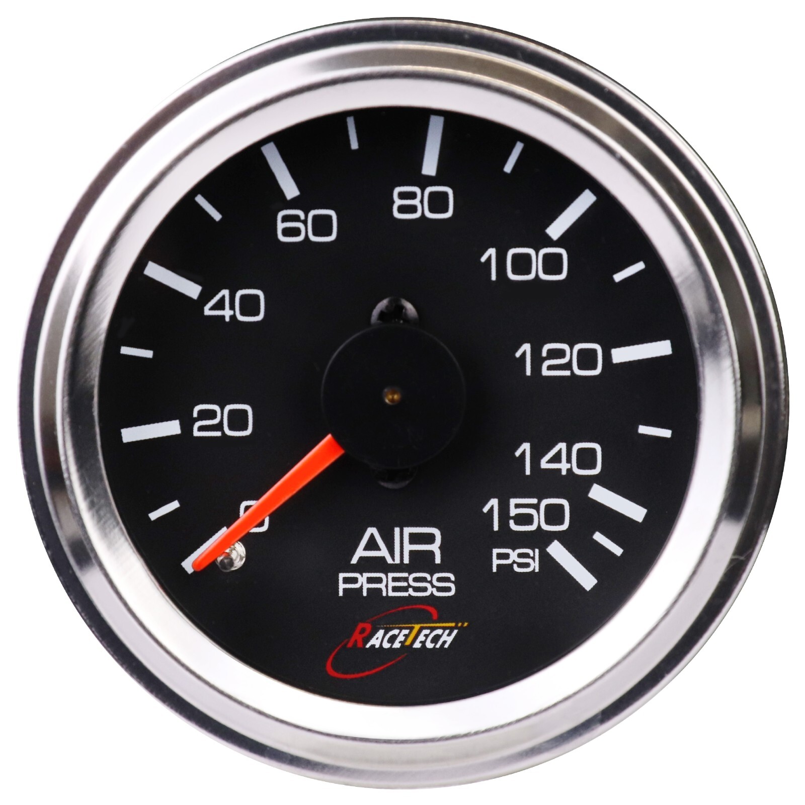 RACETECH 52mm 2-1/16″ Mechanical Air Suspension Gauge(0~150PSI) with Black Dial