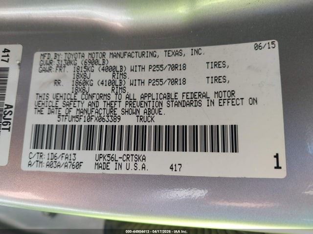 Speedometer Cluster MPH ID 83800-0CQ81 Fits 15-17 TUNDRA 12937008