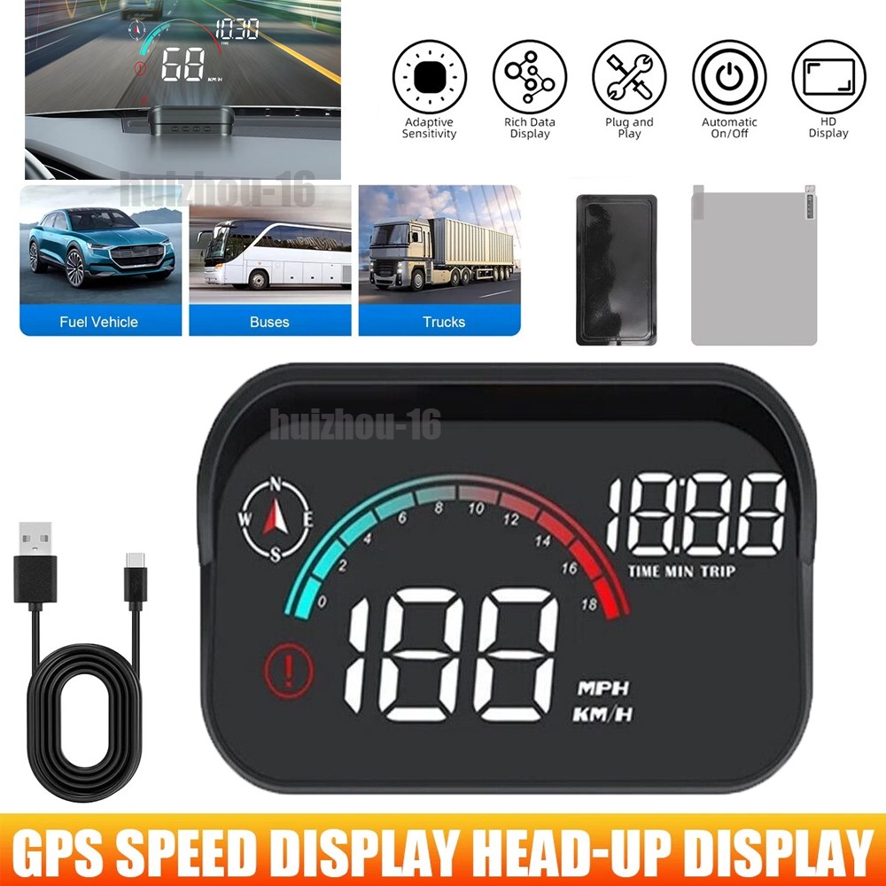 M22 Car HUD Head Up Display Universal Digital GPS Speedometer HD LCD Projection