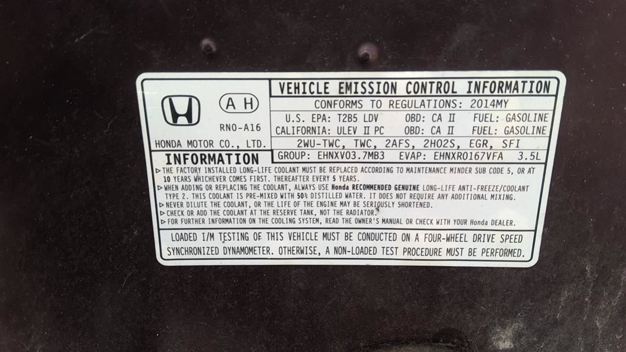 2011 – 2015 Honda Pilot Speedometer Cluster MPH US Market EX-L Leather AWD