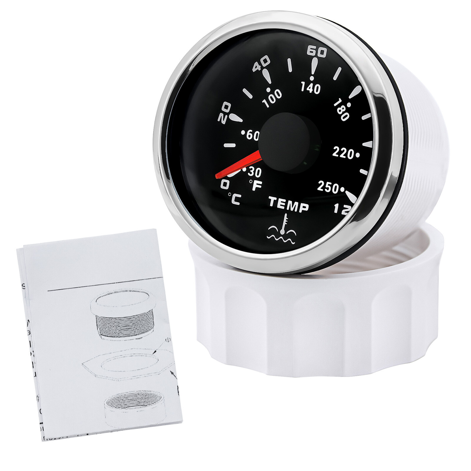 8 Gauge Set 85mm GPS Speedometer 120MPH&tacho 8000RPM Gauge for Boat Waterproof