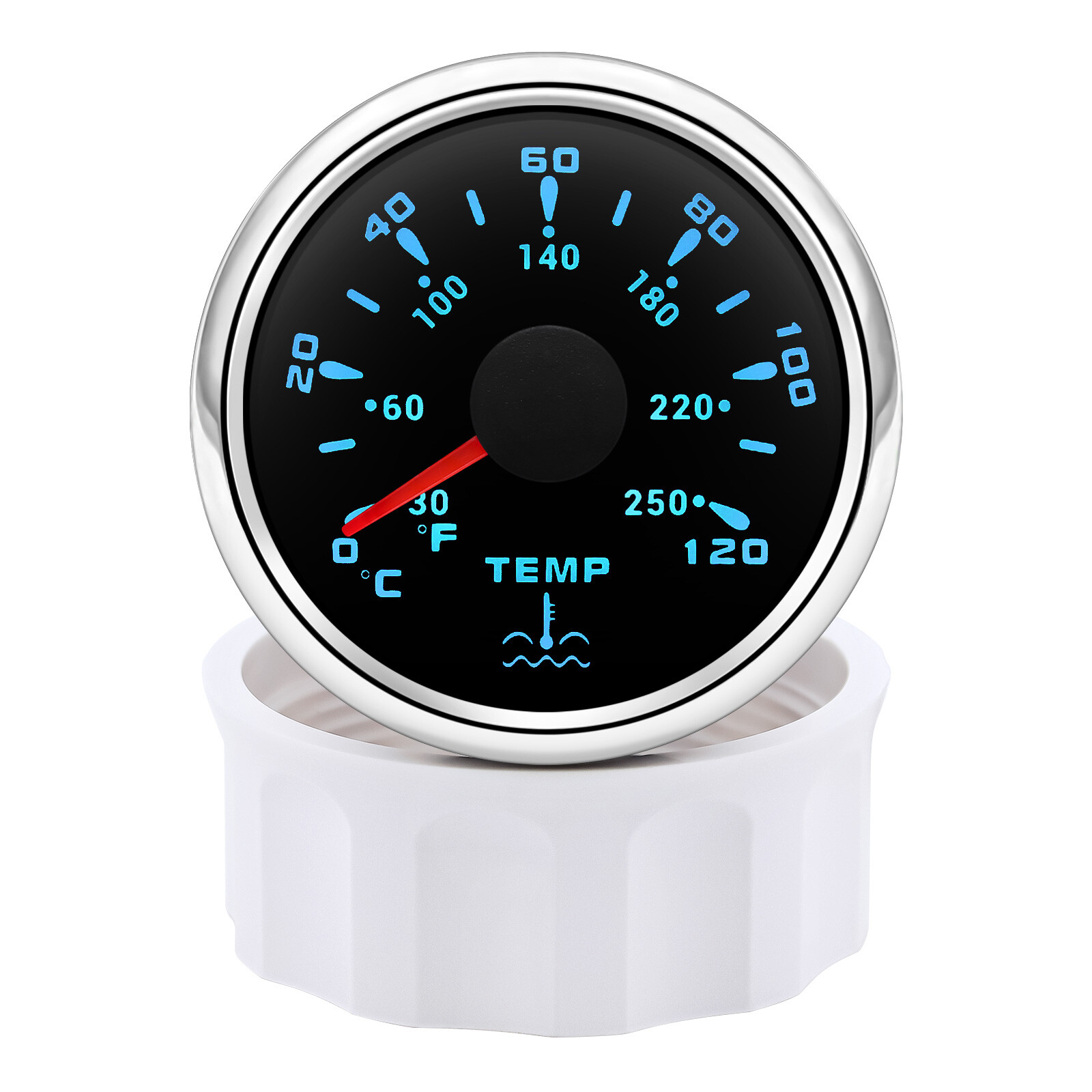 2″ 52mm Boat Water Temperature Gauge Temp Meter 40-120℃ 7 Colors for Car Truck