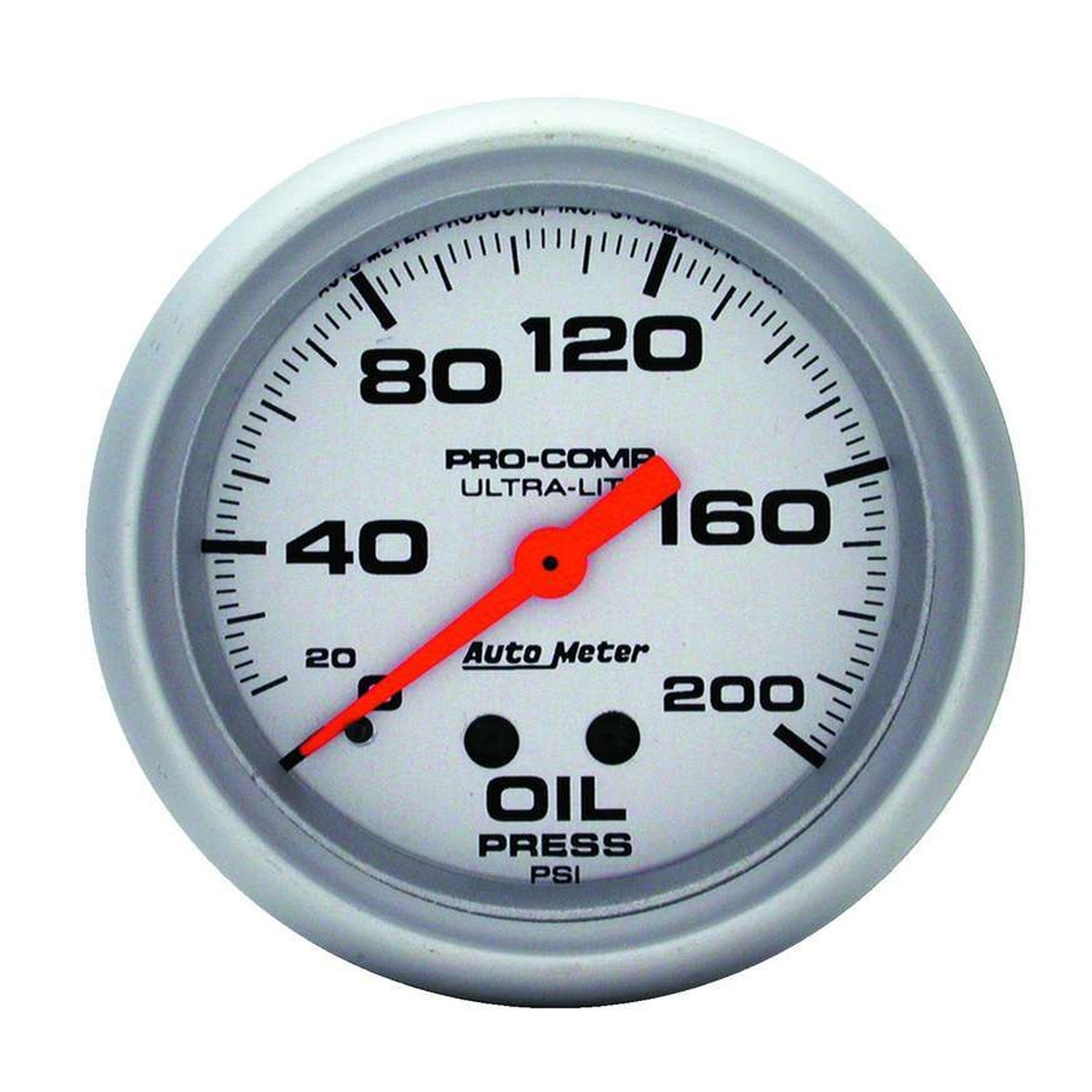Auto Meter 4422, One Ultra-Lite Oil Pressure Gauge 0-200 psi 2-5/8 in