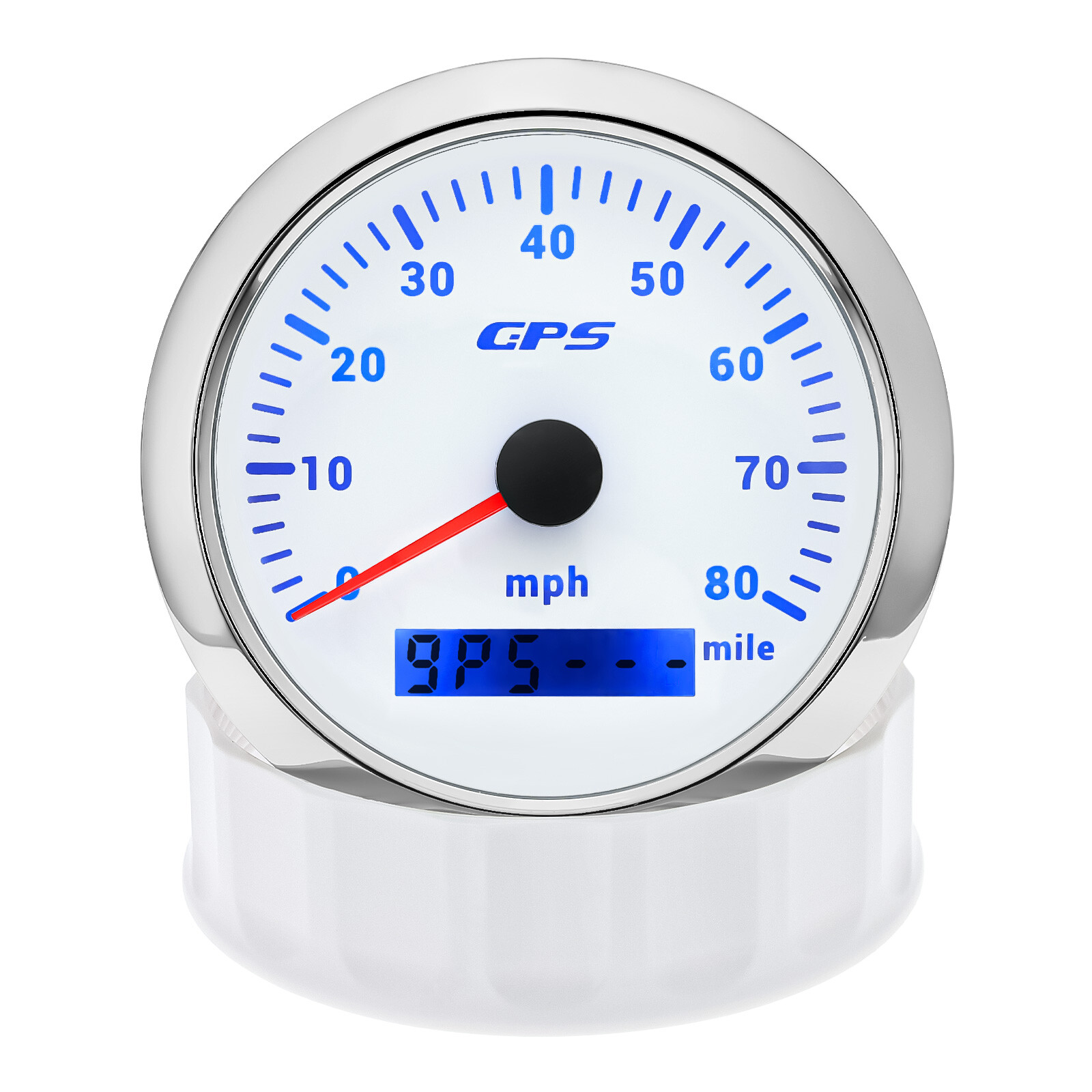 85mm Waterproof GPS Speedometer Gauge 0-80mph White For Motorcycles Boat Car US