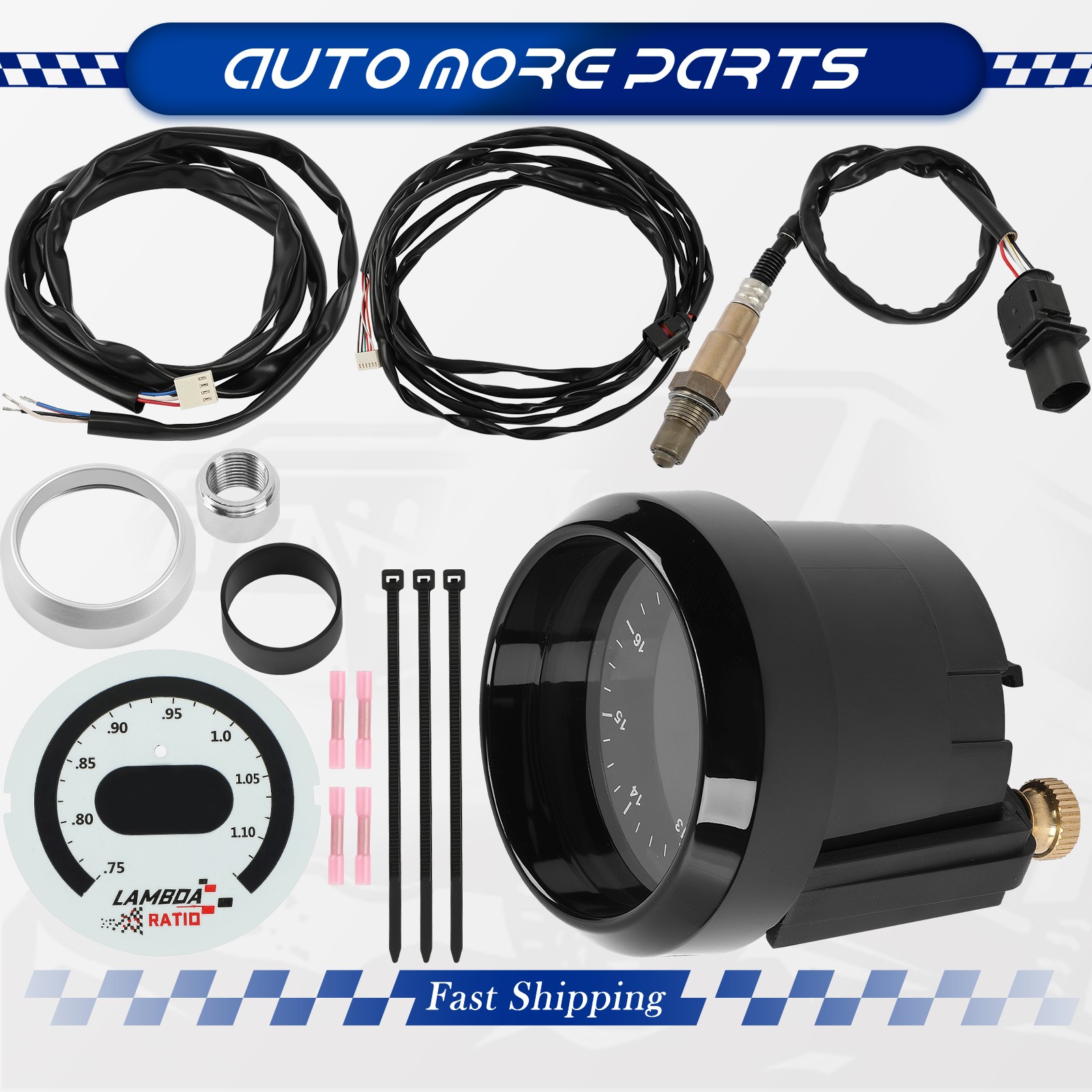 52mm Wideband O2 Gauge & AFR Kit with 4.9 LSU Sensor Compatible w/ 30-4110 New