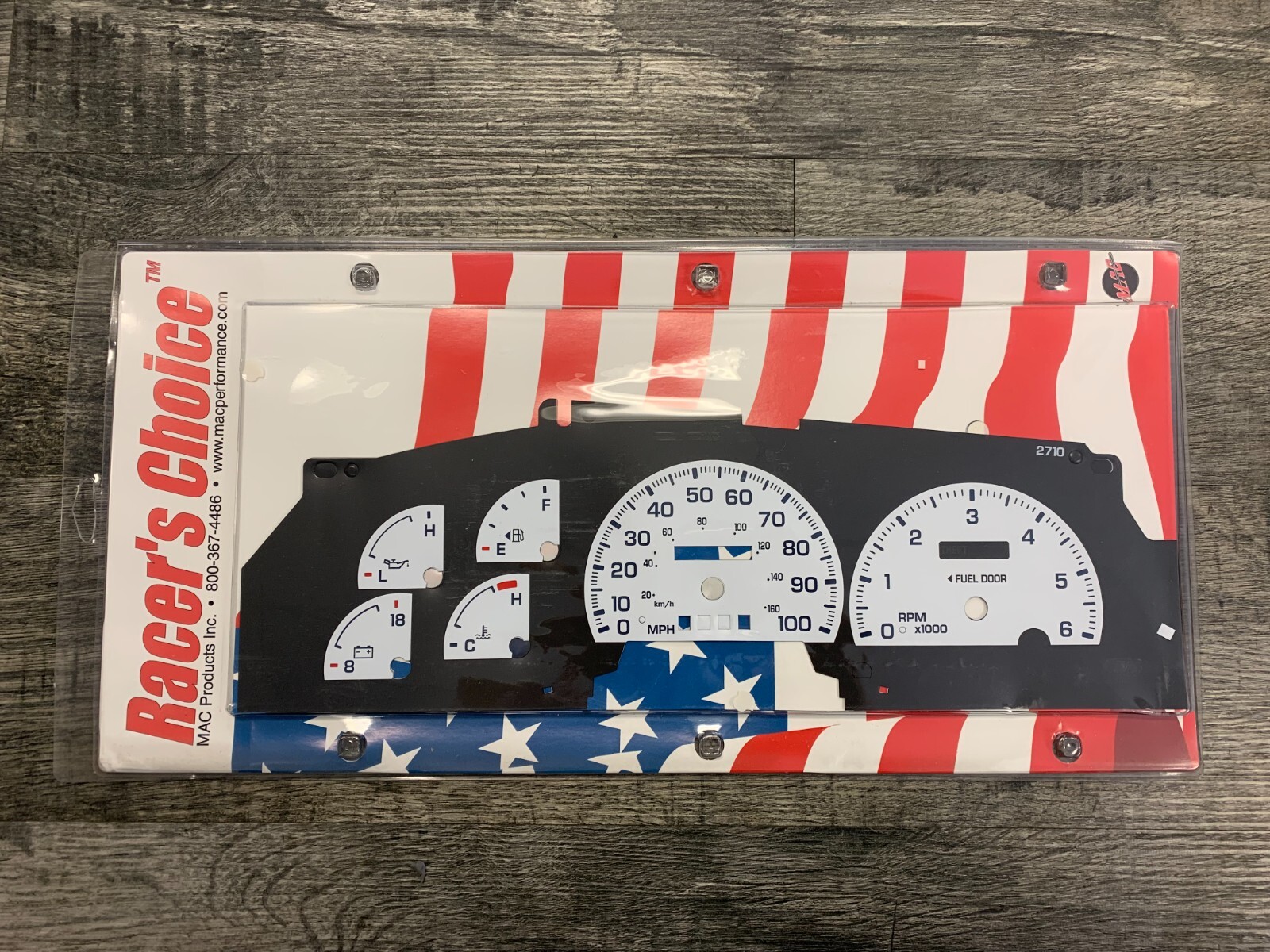 Mac 1997-1998 Ford F150 Expedition White Faced Gauge Face Inner Overlay 2710