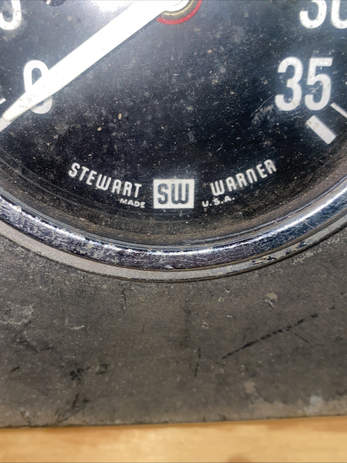 Rare Old Mack Truck Stewart Warner Dash Cluster Oil, Water, Fuel, Battery, Speed