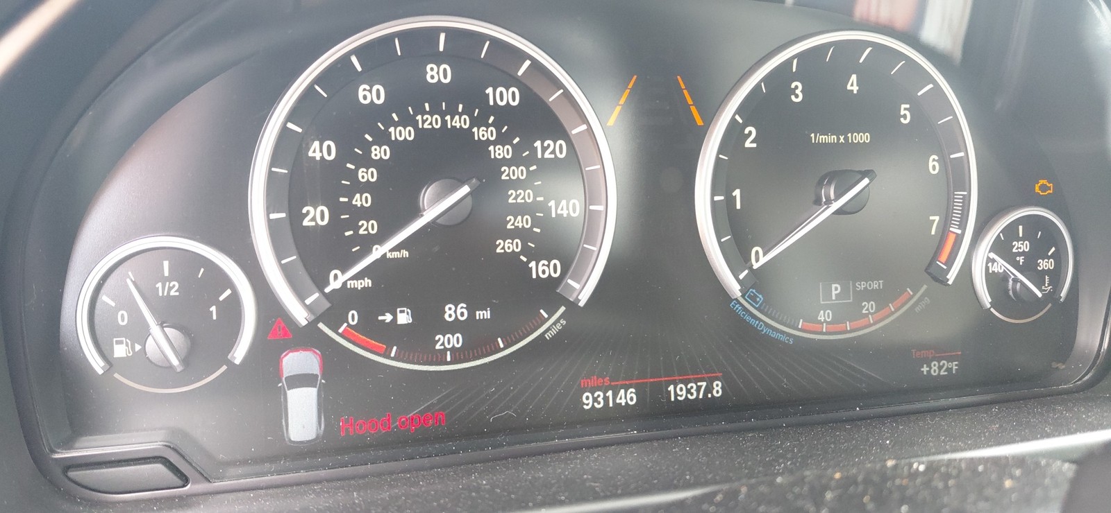 2017 X5 OE Speedometer Gauge Cluster 93K Miles BMW